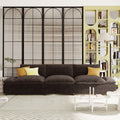 119.5'' 3 Seater Sofa With 2 Storage Unitsfor Living Room, Office, Apartment Gray Polyester 3 Seat