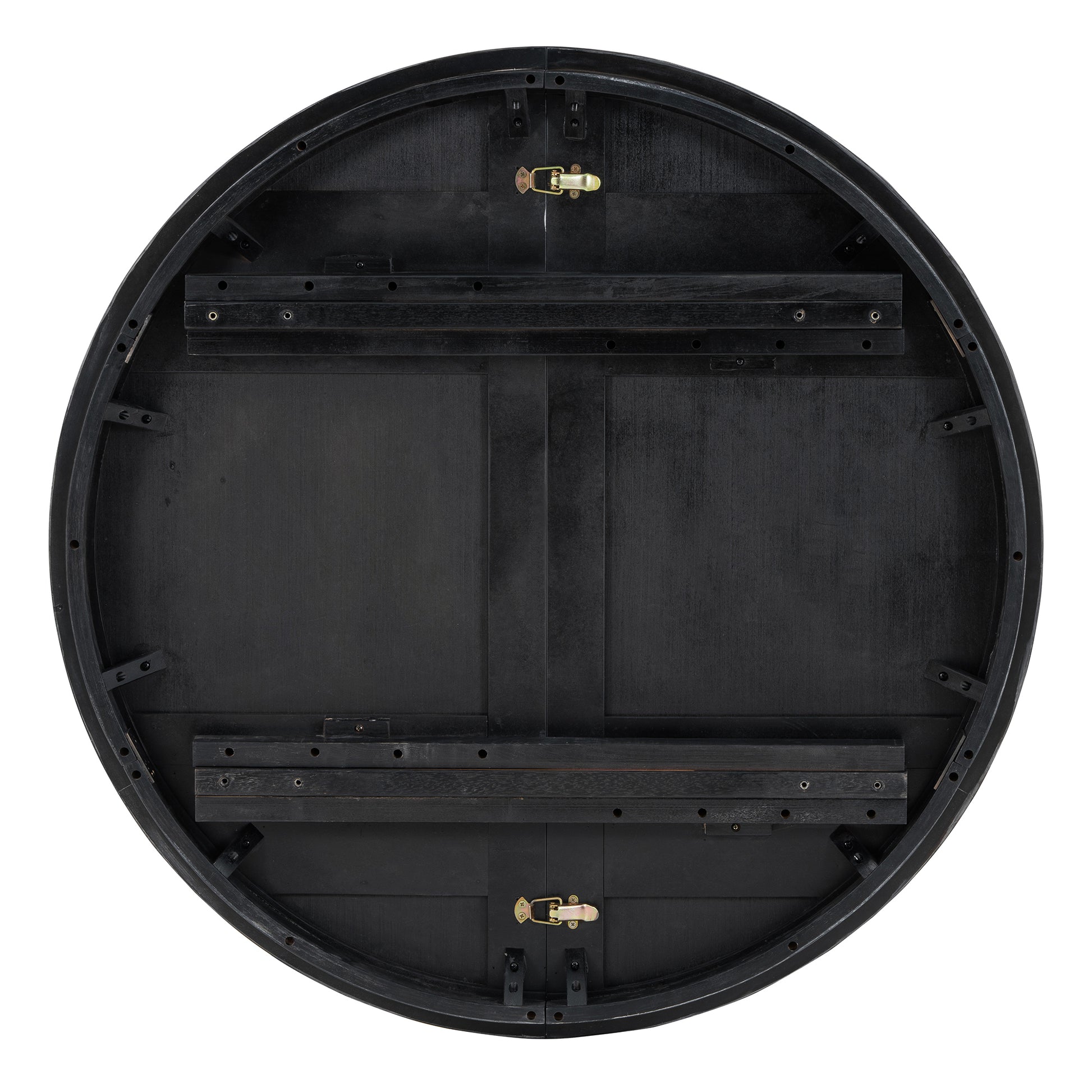 Retro Extendable Dining Table With A 16 Inch Middle Leaf For Dining Room And Kitchen Espresso Espresso Solid Wood Mdf