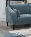 Gorgeous Mineral Color Laf Raf One Arm Chair Morgan Fabric 1Pc Chair Pillow Soft Cushion Wood Legs Living Room Furniture Grayish Primary Living Space Classic,Contemporary,Modern Fabric