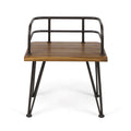 Zion Industrial Wood And Metal Chair Teak Metal & Wood
