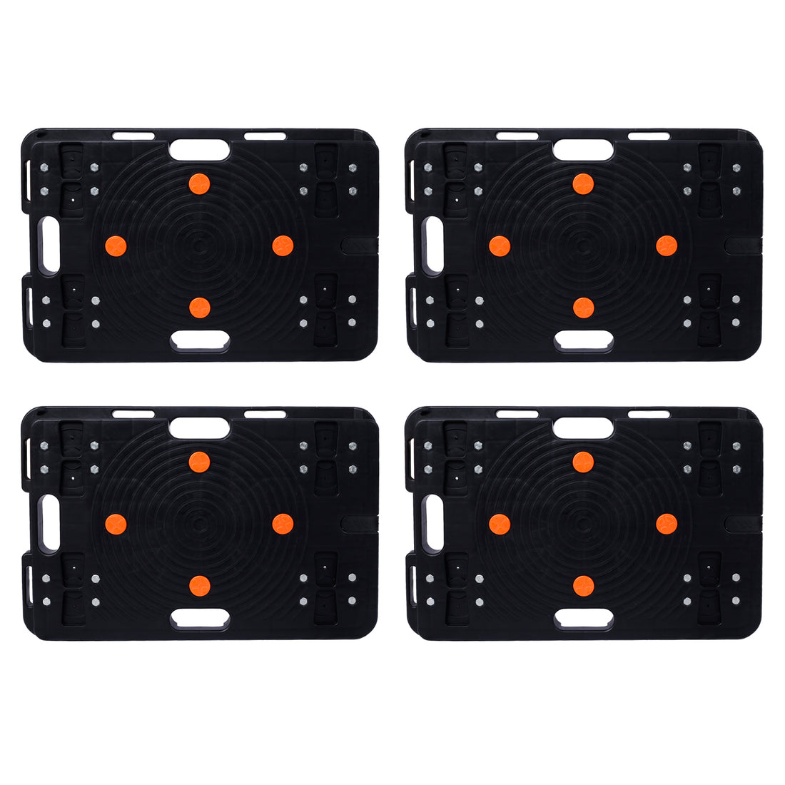 4Pcs Moving Dolly, Heavy Duty Furniture Rolling Mover, Interlocking Moving Dolly With 4 Wheels For Couch Boxes Heavy Items, 23.6 X 15.7 Inch 330 Lbs Capacity Each Count Black Plastic