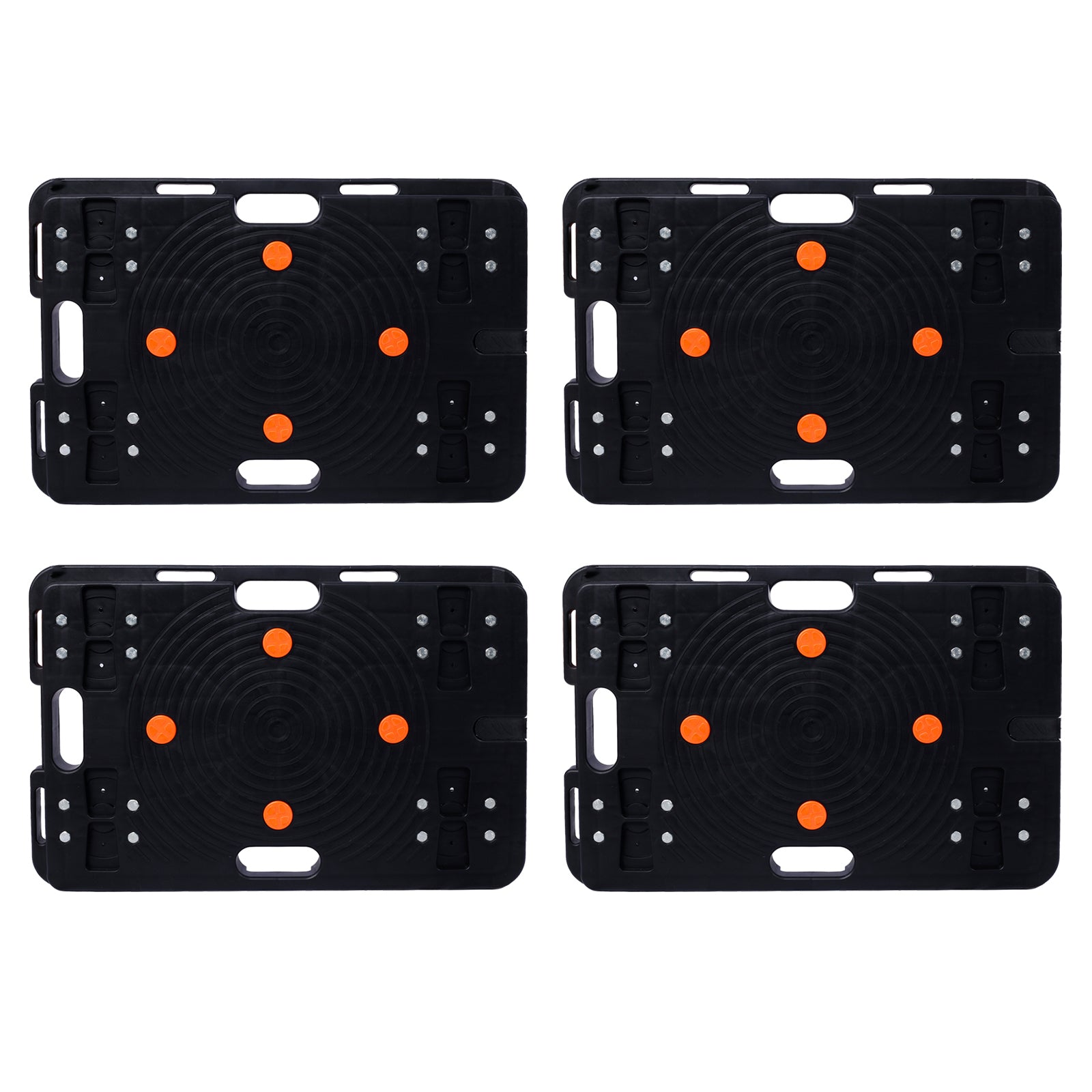 4Pcs Moving Dolly, Heavy Duty Furniture Rolling Mover, Interlocking Moving Dolly With 4 Wheels For Couch Boxes Heavy Items, 23.6 X 15.7 Inch 330 Lbs Capacity Each Count Black Plastic