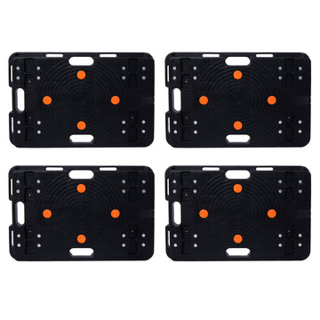 4Pcs Moving Dolly, Heavy Duty Furniture Rolling Mover, Interlocking Moving Dolly With 4 Wheels For Couch Boxes Heavy Items, 23.6 X 15.7 Inch 330 Lbs Capacity Each Count Black Plastic