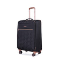 4 Piece Set 16 20 24 28 ,Softshell Suitcase Spinner Wheels Terylene Luggage Sets Carry On Suitcase Luggage Lightweight Durable Suitcase Black Black Polyester