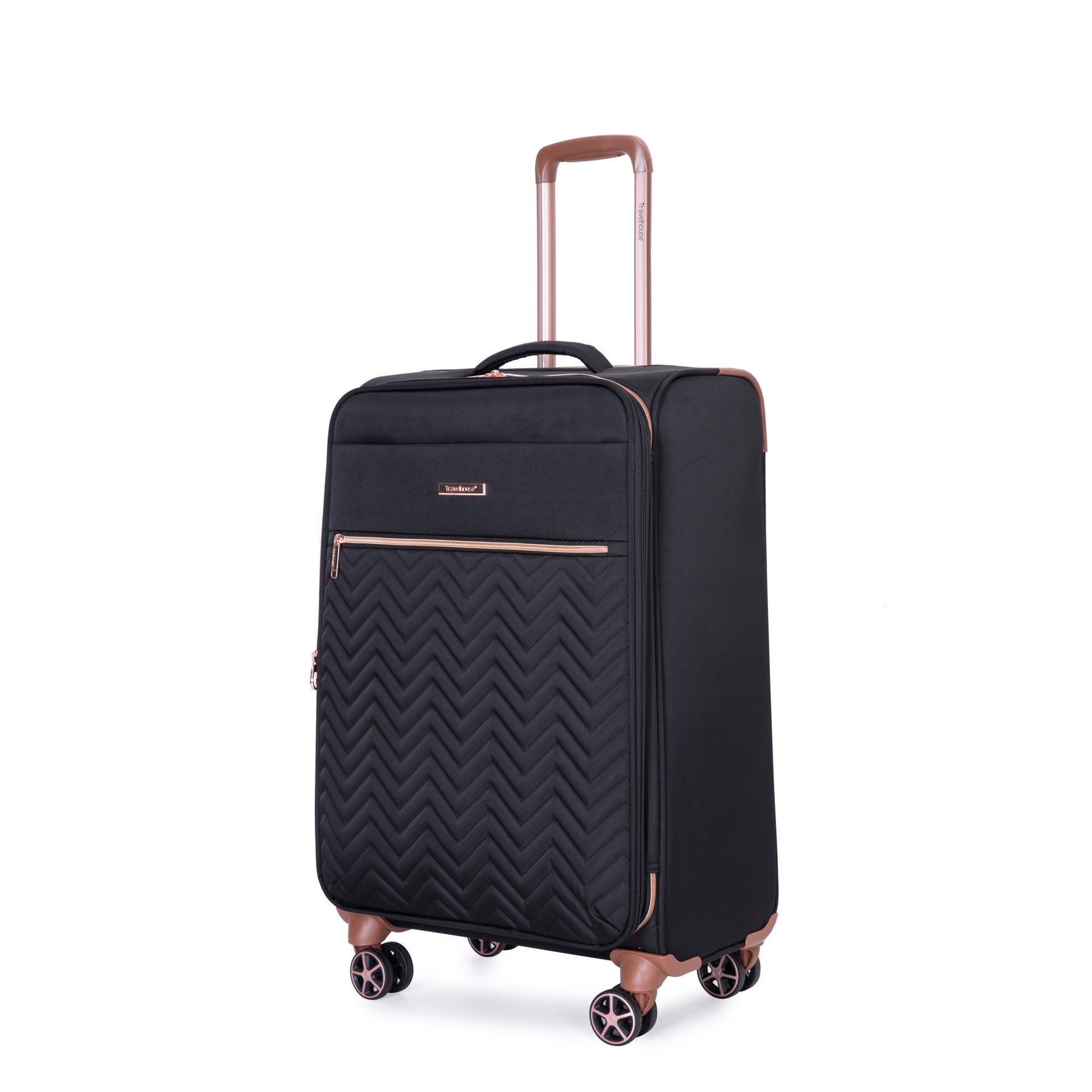 4 Piece Set 16 20 24 28 ,Softshell Suitcase Spinner Wheels Terylene Luggage Sets Carry On Suitcase Luggage Lightweight Durable Suitcase Black Black Polyester
