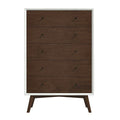 Caroline Mid Century Modern Solid Wood Dresser White Solid Wood