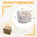 Coolmore Swivel Chair Living Room Chair Beige Foam Linen