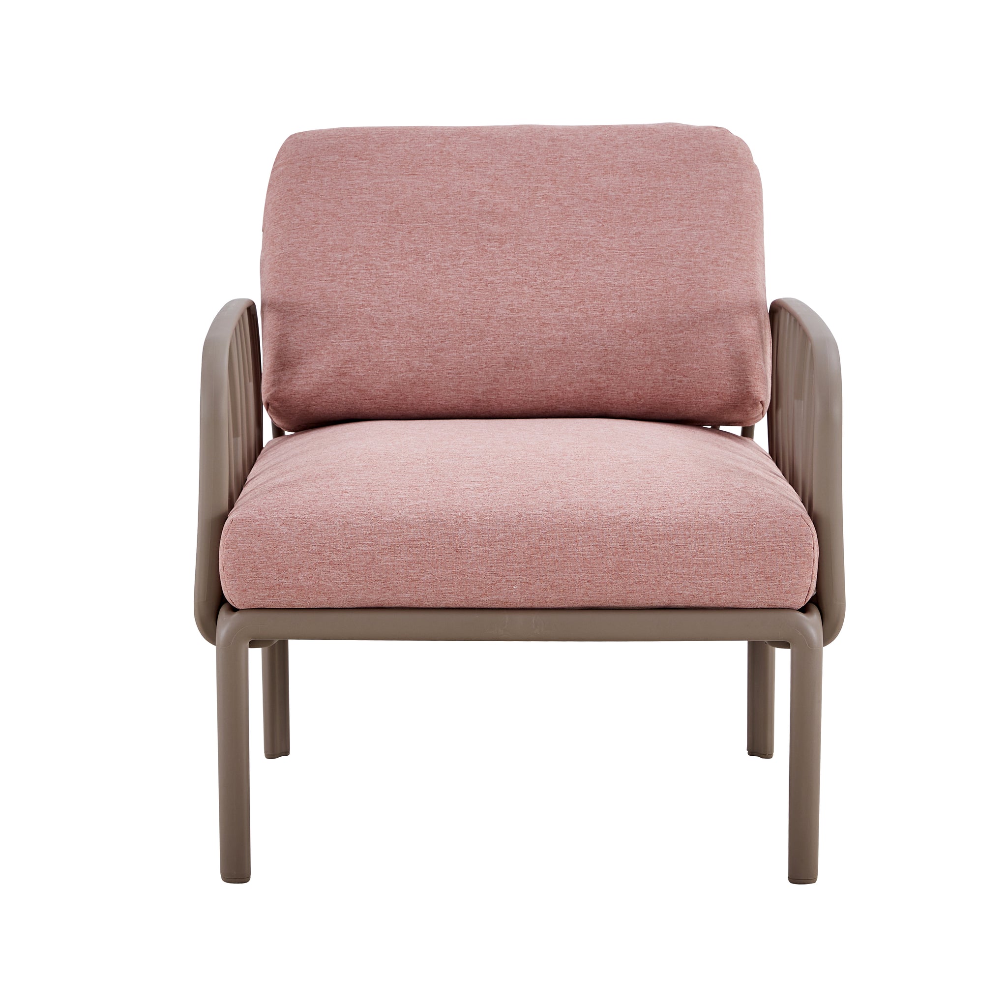 Patio Indoor Outdoor Garden Single Sofa Armchairs Plastic With Soft Cushion Weather Waterproof Chair Sectional Furniture For Balcony Garden Pool Lawn Backyard Morden Design Sitting Room Sofa White Fabric Plastic