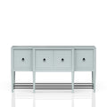 Breakfront Sideboard In A Ocean Finish Light Blue Solid Wood Mdf