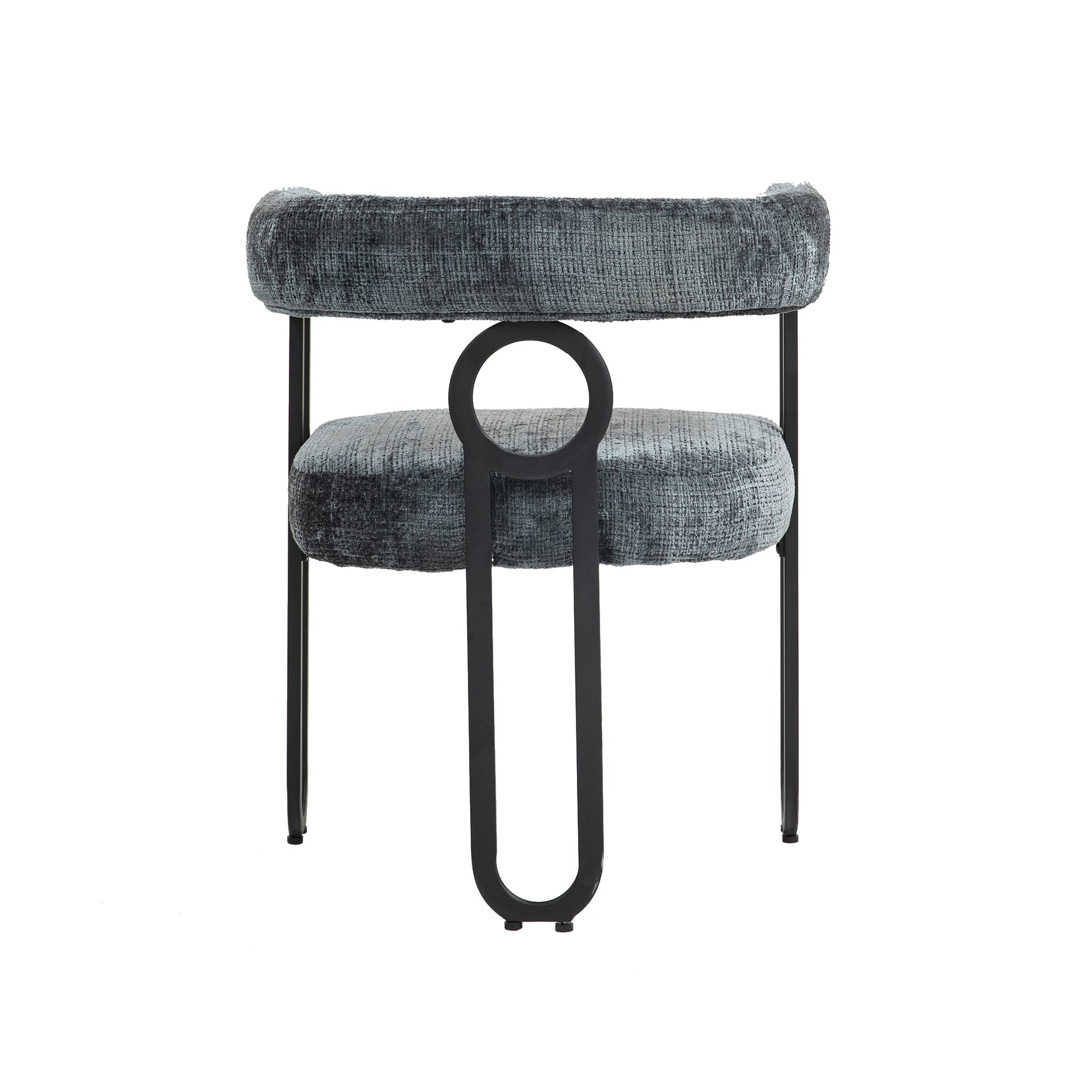 Coolmore Contemporary Designed Chenille Fabric Upholstered Accent Dining Chair Barrel Side Chairs Kitchen Armchair For Living Room Set Of 2 Gray Chenille Gray Dining Room Foam Chenille