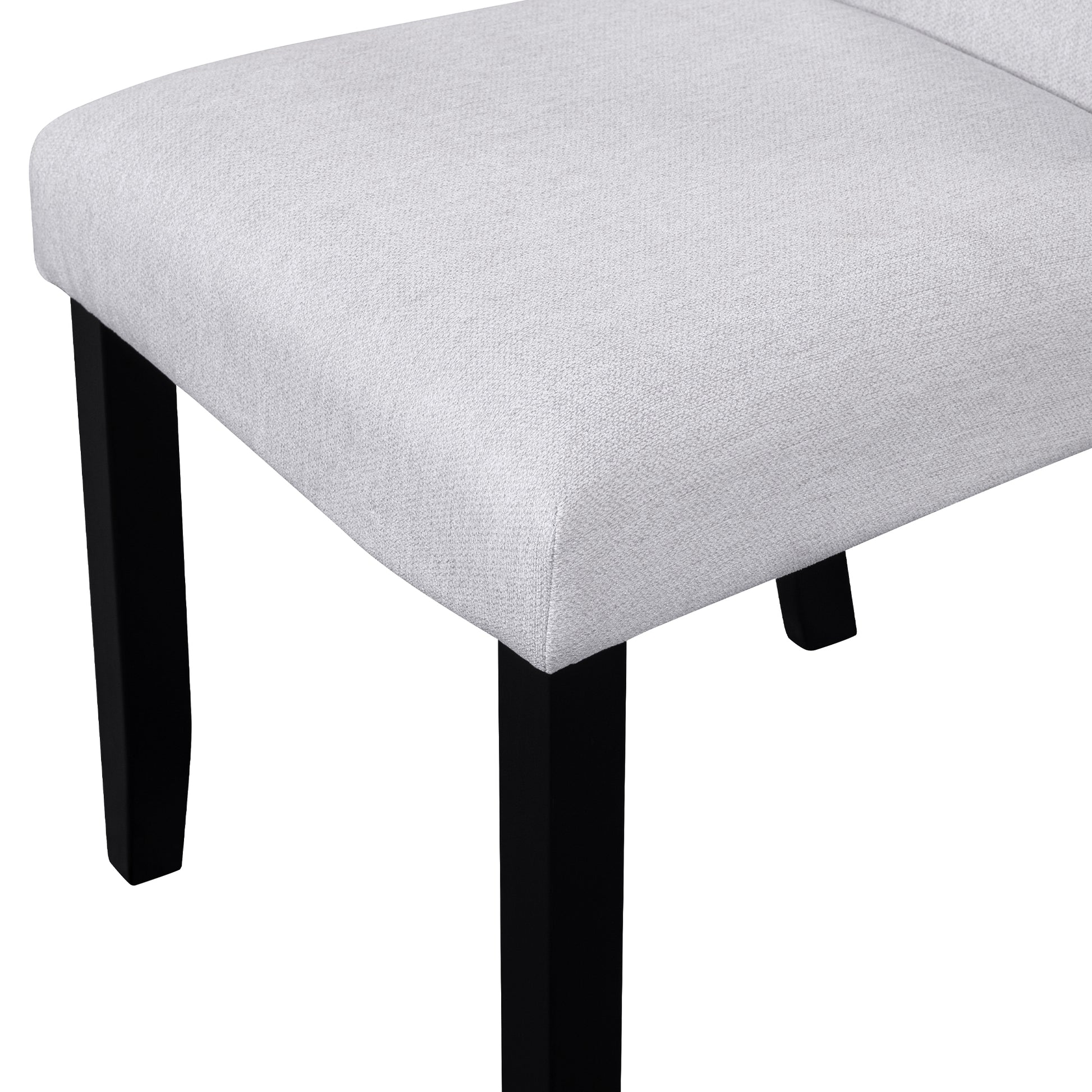 5 Piece Round Dining Table Set, 43 Inch Modern Dining Table And 4 Upholstered Chairs For Dining Room, Kitchen Room, Living Room, Easy Assembly Upholstered Chair Beige White Dining Room American Design,Farmhouse,Mid Century Modern,Modern Round Round