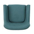 Club Chair, Mid Century Modern Fabric Club Chair, Dark Teal Natural Teal Fabric
