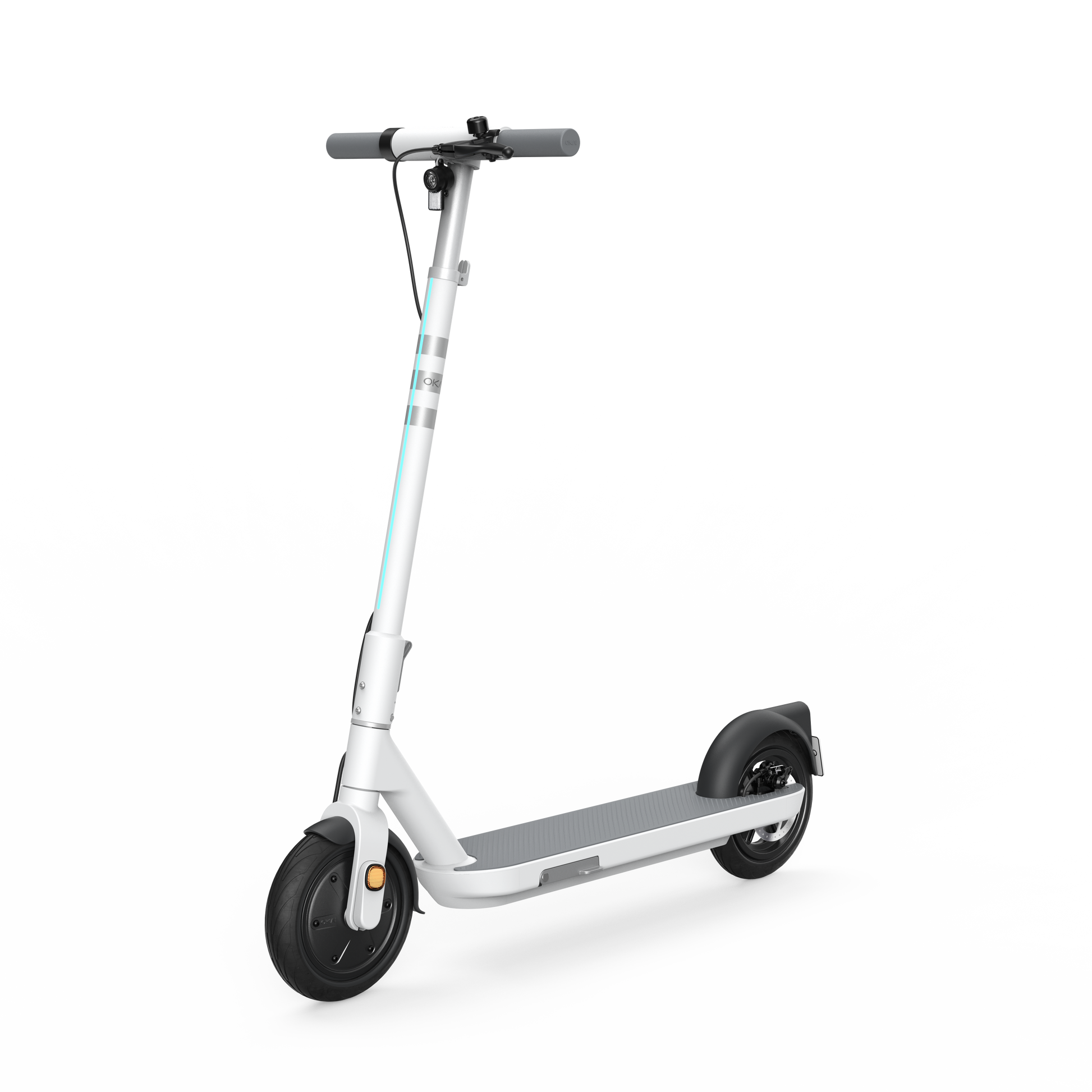 Foldable Electric Scooter W 18.6 Miles Max Operating Range & 15.5 Mph Max Speed White White Aluminum