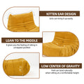 Floor Sofa Bean Bag Chair For Adults Fireside Bean Bag Lounger Memory Foam Chair For Home, Office, Apartment Or Gaming Venue Yellow Polyester Primary Living Space Firm Art Deco Armless Foam Polyester Blend