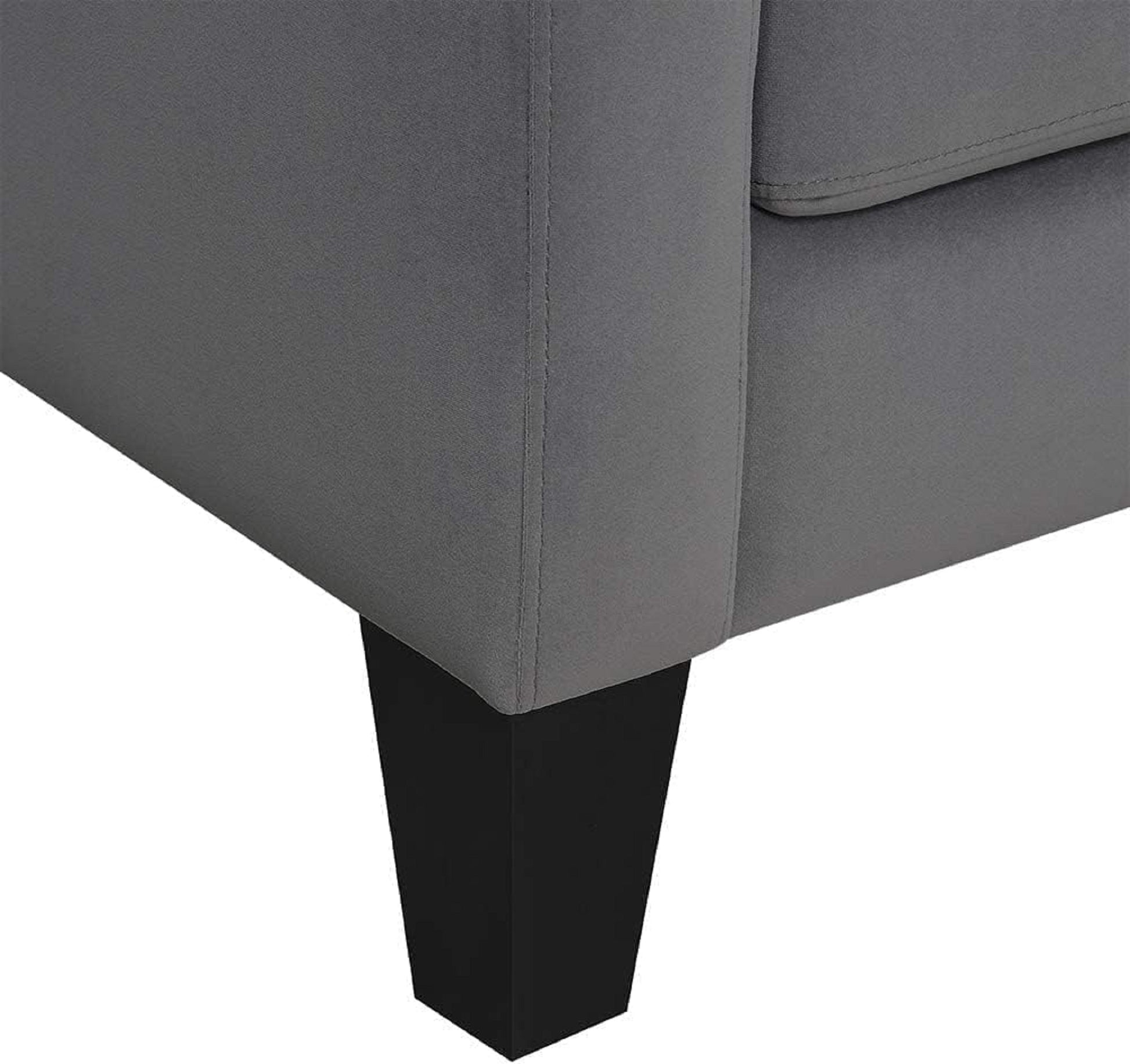 1Pc Mid Century Modern Upholstered Living Room Arm Chair Gray Microfiber Wood Fabric Gray Primary Living Space Contemporary,Mid Century Modern,Modern Foam Wood