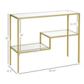 Homcom Gold Console Table, 39