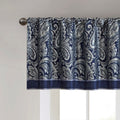 Jacquard Window Valance Navy 50X18