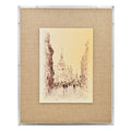 S 2 European Cities Watercolor Framed Prints, 24X30