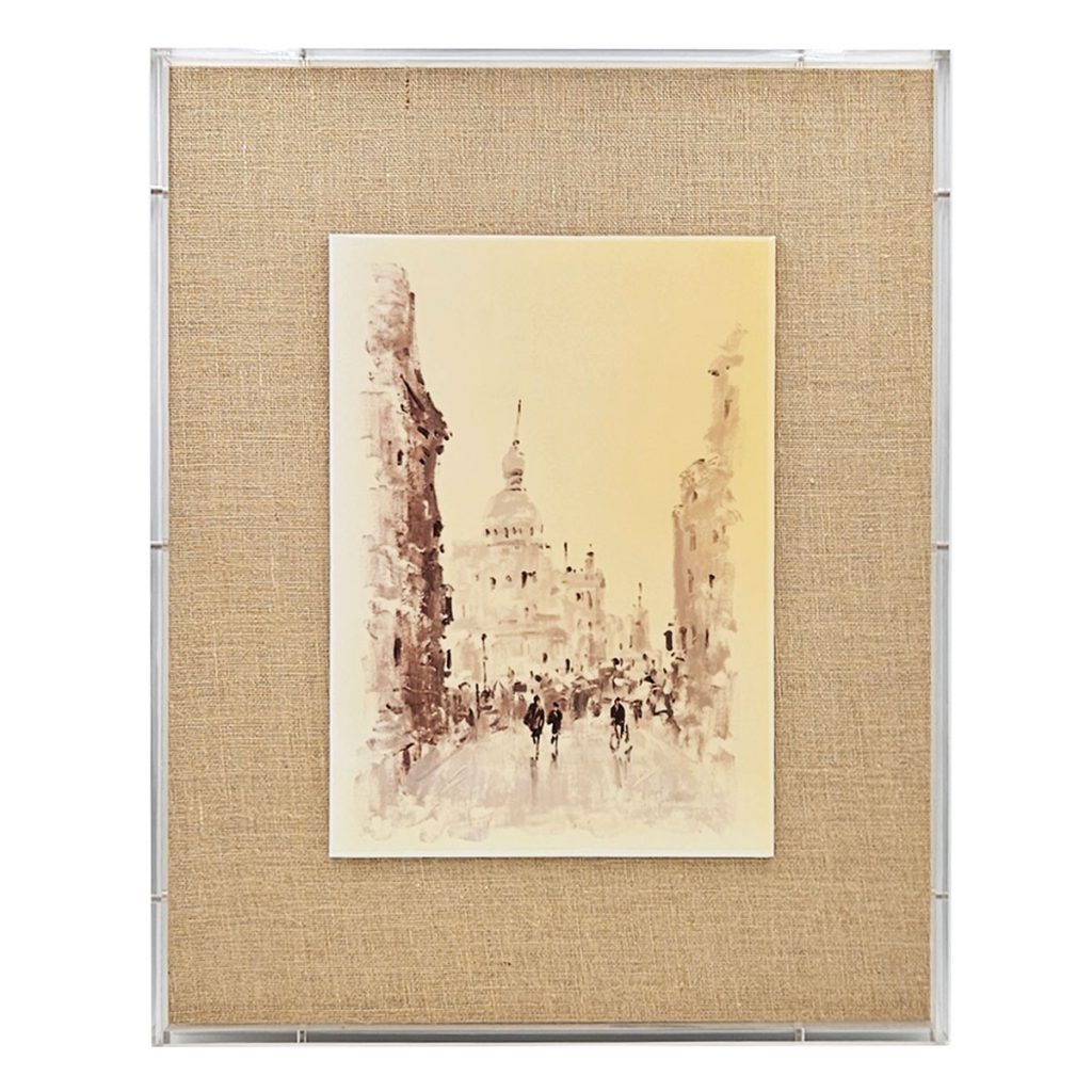 S 2 European Cities Watercolor Framed Prints, 24X30" Brown Mdf