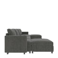 Modern Large Sectional Sofa, U Shape Modular Sectional Couch With Storage Function,123