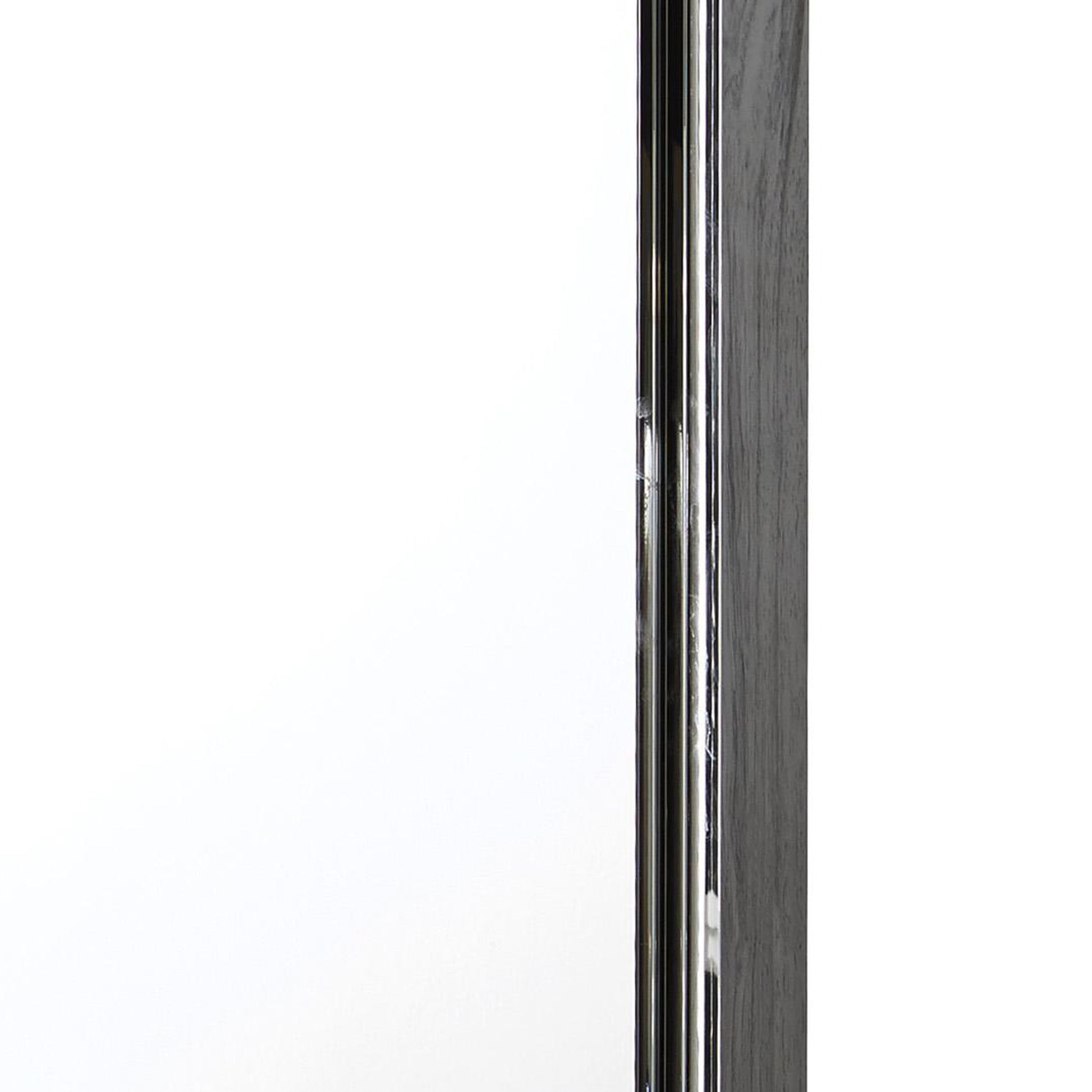 Contemporary Square Shape Bedroom Mirror With Wood Grain Texture, Gray Gray Mdf Glass