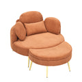 3206 Comfortable Seating Suitable For Small Apartment Bedroom Space Orange Corduroy 1 Seat