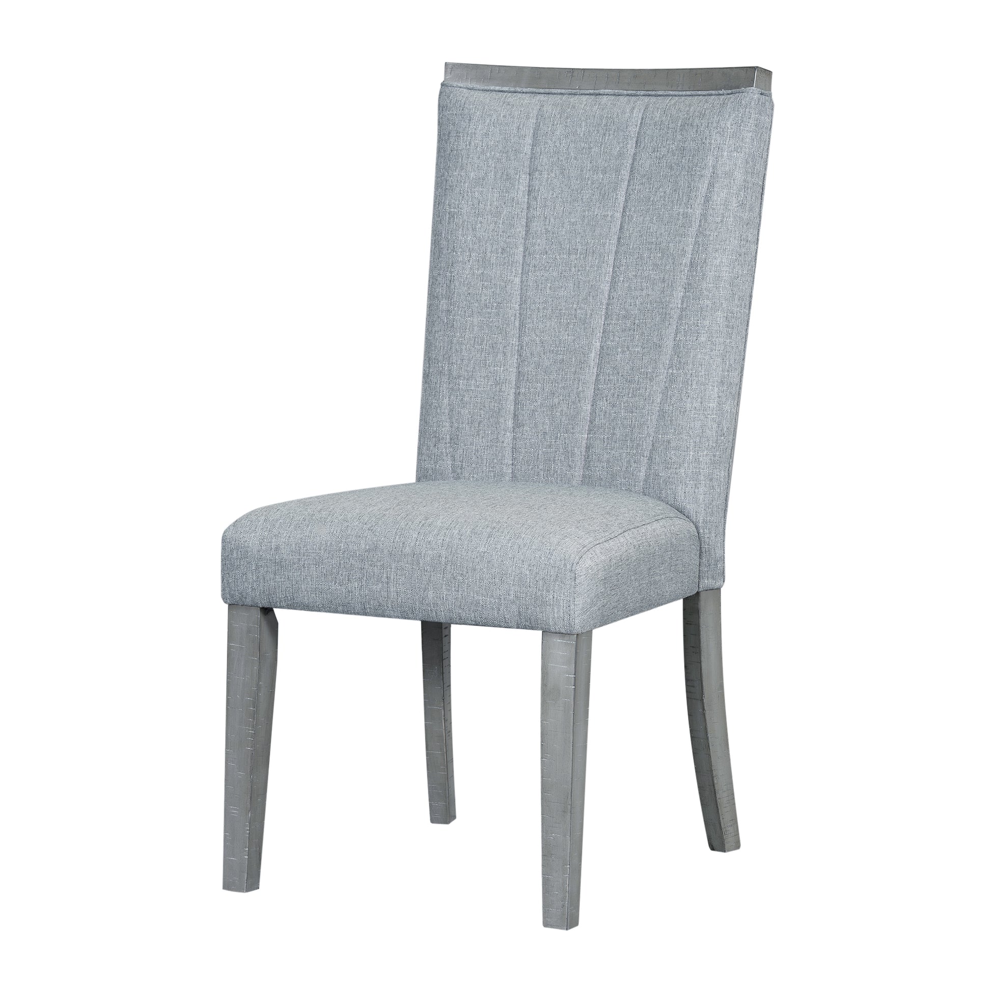 Contemporary 6 Piece 78Inch Extendable Pedestal Dining Table Set With 18Inch Removable Leaf And Dining Bench, 4 Upholstered Dining Chairs, Gray Gray Wood Dining Room Solid Wood Rubberwood Rectangular Dining Table With Chair And Bench Upholstered Chair