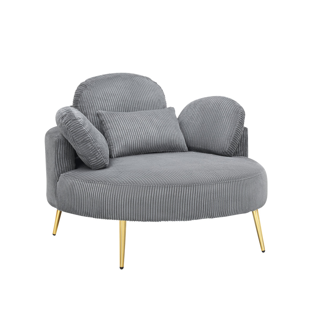 3206Gray Comfortable Seating Suitable For Small Apartment Bedroom Space Gray Corduroy 1 Seat