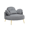 3206Gray Comfortable Seating Suitable For Small Apartment Bedroom Space Gray Corduroy 1 Seat