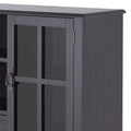 Espresso 2 Door Server With 2 Drawers Espresso Dining Room Contemporary Adjustabel Shelves Wood Glass