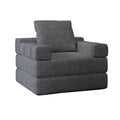 Single Sofa Chair That Converts To A Single Sofa Bed For Living Room, Guest Room, Playroom, Dark Grey Dark Grey Primary Living Space Modern Foam Linen
