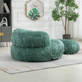 Coolmore Bean Bag Chair, Floor Sofa With Handle,Accent Sofa Chair With Ottoman For Gaming Reading Relaxing Mint Green Mint Green Plush
