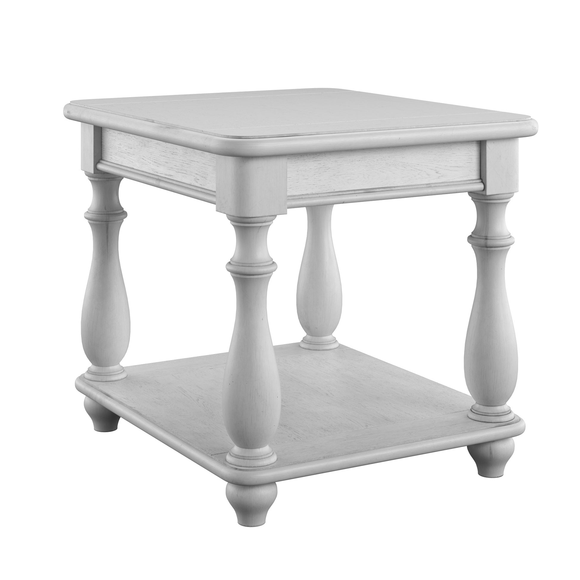 Mariano Gray Square End Table Gray Solid Wood