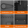 Wall Safes Between The Studs, Hidden Safe With Digital Keypad, Removable Shelves, In Wall Safe For Firearms, Gun, Valuables Black Black Steel