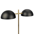 Nova Hydro Black Table Lamp With On Off Switch Double Lamp With Faux Marble Base Black,Gold,Marble Table&Floor Lamps Faux Marble,Metal