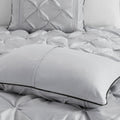 7 Piece Tufted Comforter Set Grey Full Full Grey Polyester