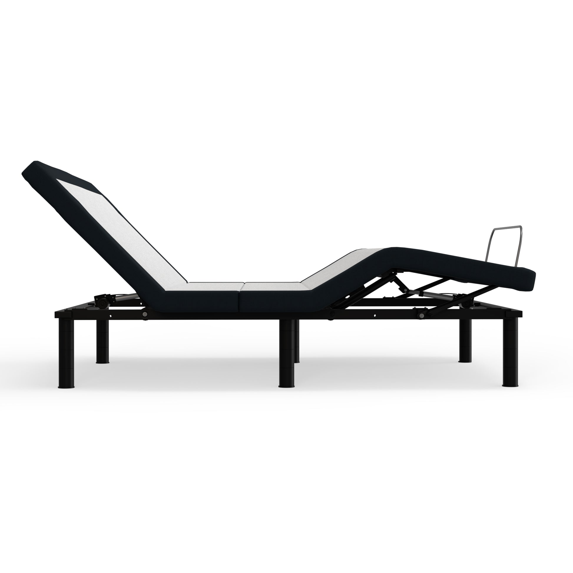 Model P2 Adjustable Base King: Massage, Usb, Led Night Light, Zero Clearance King White Charcoal Metal