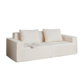 No Installation&Convertible Living Room Foam Sofa Chair Loveseat Twin Size With Armrests Removable And Machine Washable Cover For Adults Teens To Gaming, Reading, And Watching Tv Ameican White Oak Polyester Primary Living Space Medium Soft Split Back