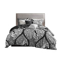 6 Piece Printed Duvet Cover Set Queen Multicolor Polyester