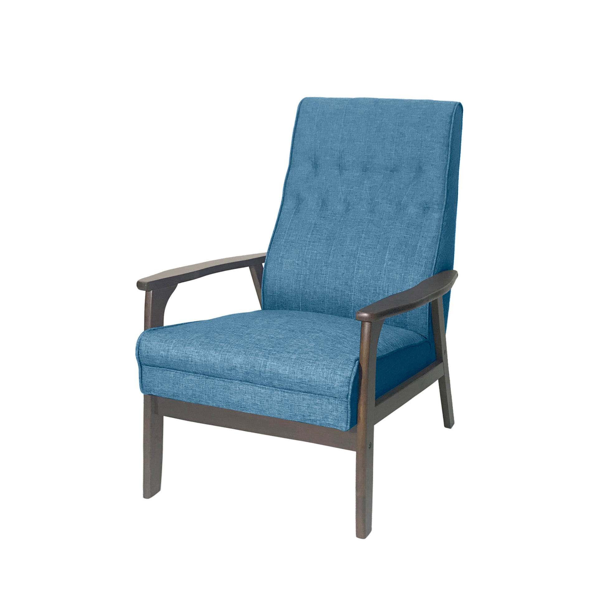 Accent Chair Blue Fabric