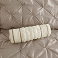 7 Piece Tufted Comforter Set Taupe Cal King California King Taupe Polyester