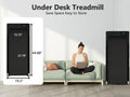Walking Pad Under Desk Treadmill For Home Office 2.5Hp Walking Treadmill 0.6 4Mph 300Lbs Capacity Treadmill For Walking Running Remote Control Batteries Black Metal