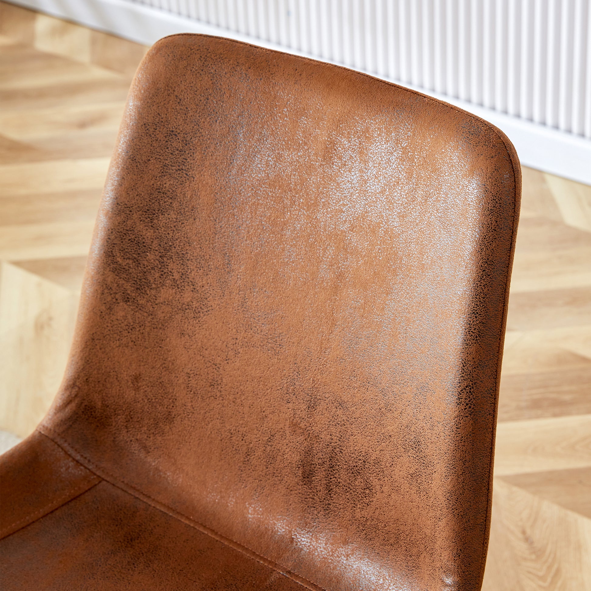 Table And Chair Set. Modern Dining Table With Mdf Top And Beautiful Mdf Legs. Comes With Brown Comfortable Chair With Seat And Metal Legs. Suitable For A Wide Range Of Decorative Styles. Brown,Wood Seats 6 Mdf