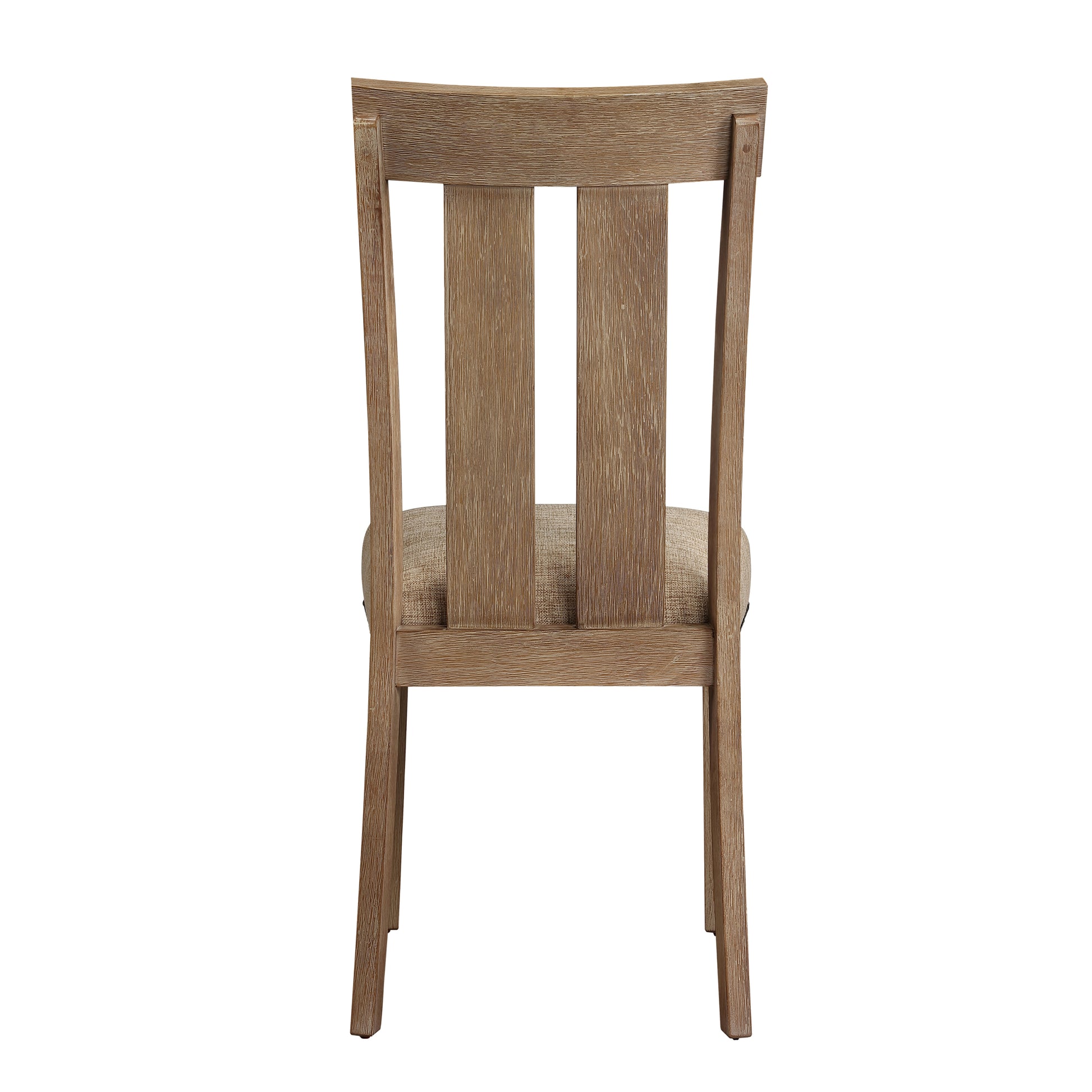 Beige And Maple Open Back Side Chairs Set Of 2 Beige Light Brown Primary Living Space Farmhouse Rubberwood Wood Fabric