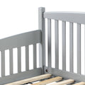 Grey Slatted Back Twin Daybed Box Spring Not Required Twin Grey Wood Gray Transitional Wood