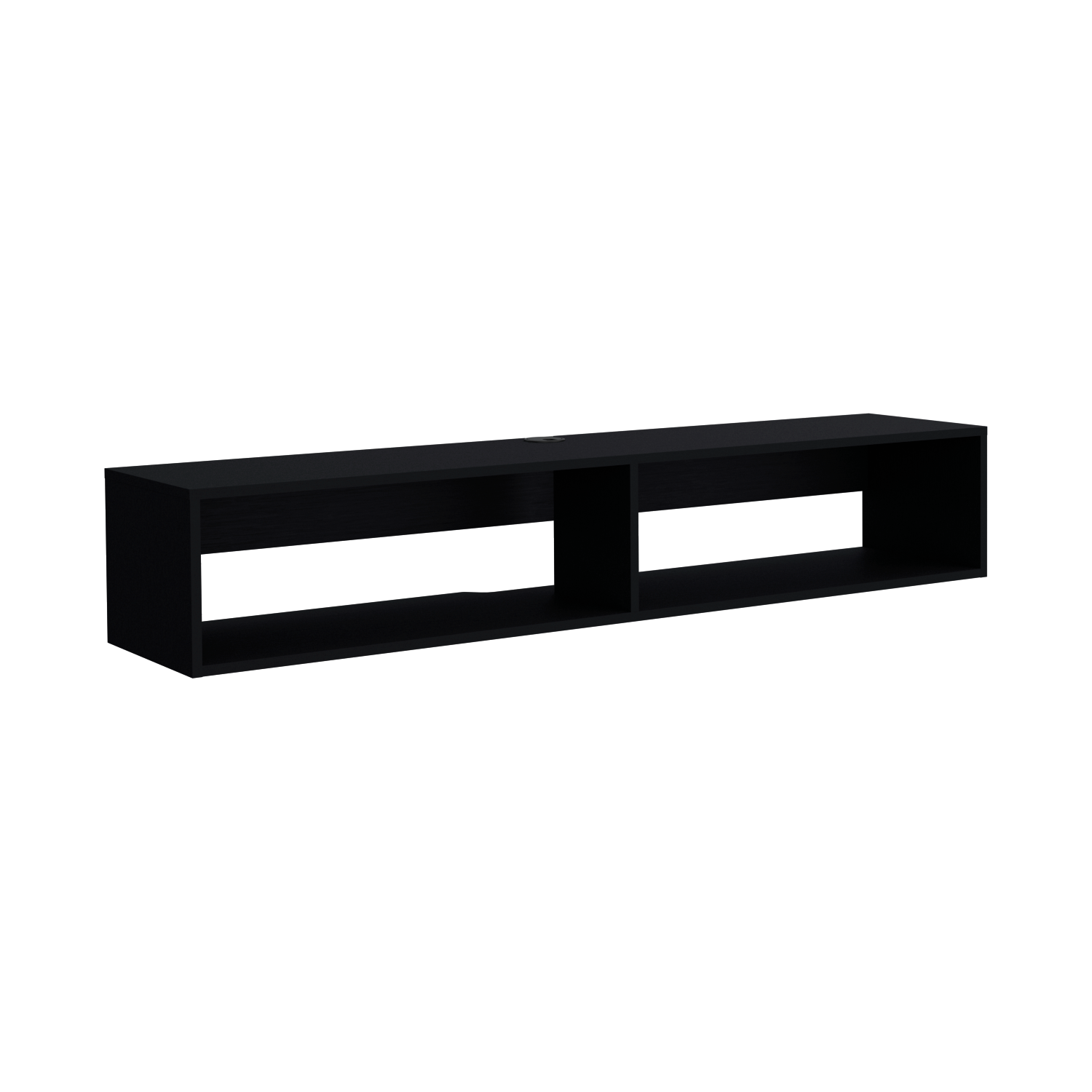 Floating Tv Stand Moore, Living Room, Black Black 60 69 Inches Engineered Wood
