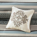 7 Piece Comforter Set Blue Queen Queen Blue Polyester