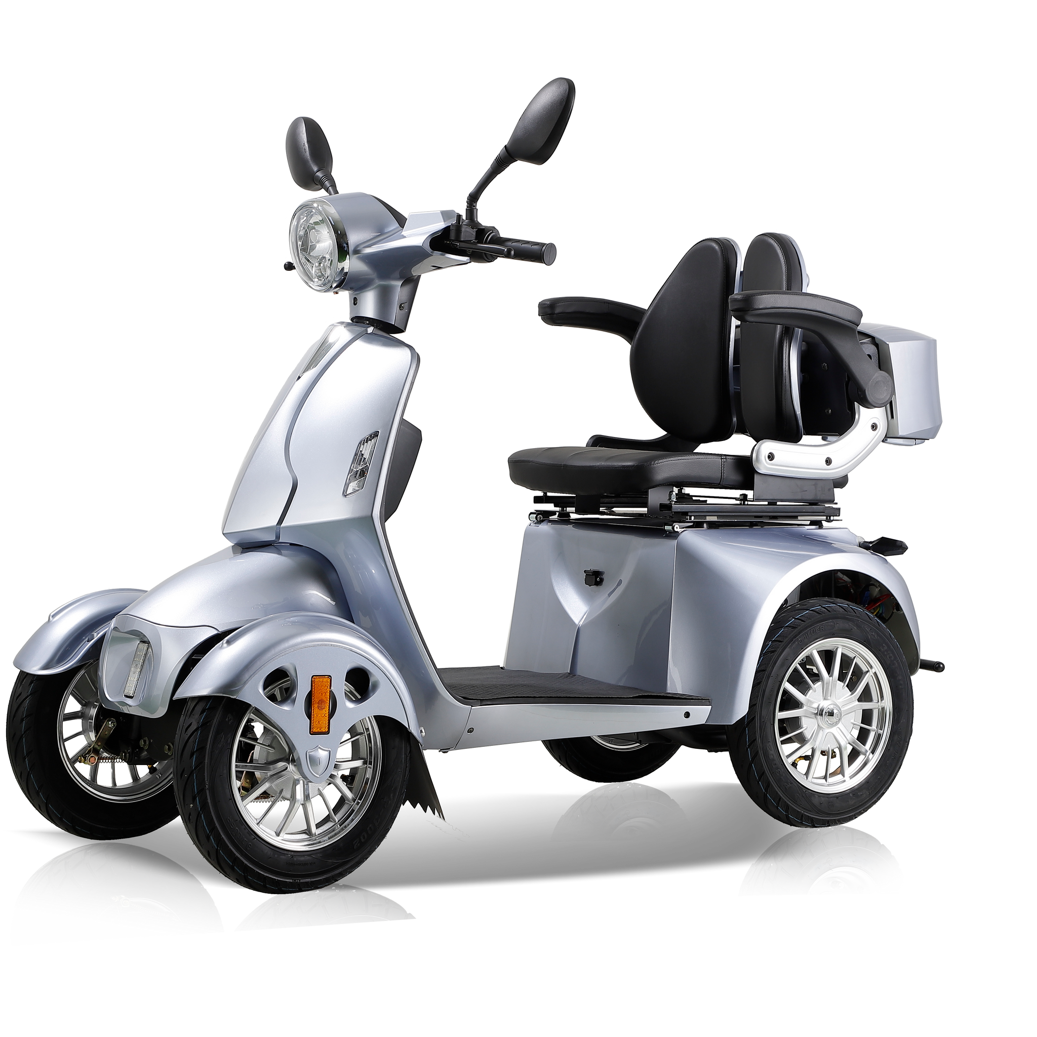 Fastest Mobility Scooter With Four Wheels For Adults & Seniors Silver Abs Pc