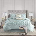 7 Piece Tufted Comforter Set Seafoam Cal King California King Seafoam Polyester