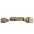 3 Piece Sectional Sofa Oversized Sectional Sofa Comfortable Sectional Sofaone Single Sectional Sofa, One 2 Seater Sofas, One 3 Seater Sofas Tan Corduroy Deep Seat Sofa Tan Corduroy 6 Seat